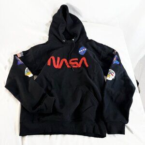Artist Union Clothing Co. Men's Sm Black Nasa Space Astronaut Hoodie Sweatshirt